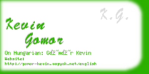 kevin gomor business card